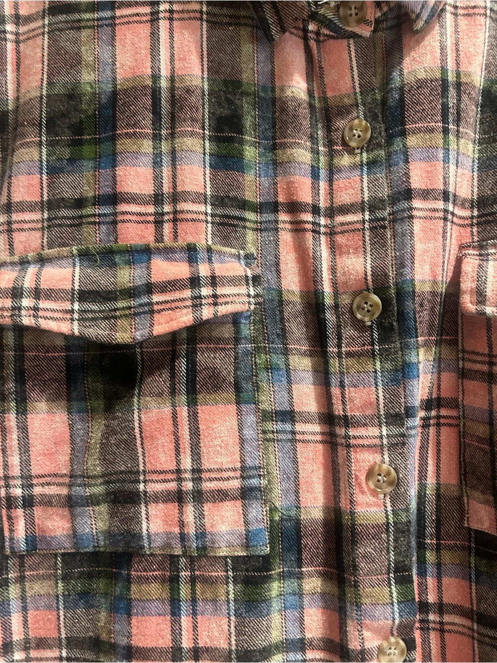 Pink Plaid Utility Shacket - Picture 3 of 5